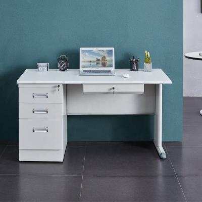 China Factory Wholesale Price Office Desk Adjustable Station Style White Modern Office Desk With Drawers for sale