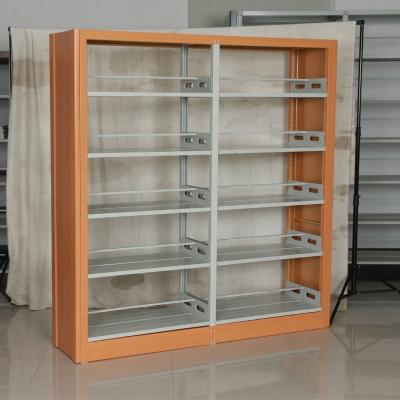 China (Others)Wholesale Customized High Quality Adjustable Design Style School Furniture Library Orange Special Book Shelves for sale