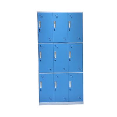 China Hot Selling Adjustable 9 Door(Others) Modern Blue Storage Locker Cabinets For Shopping Mall for sale