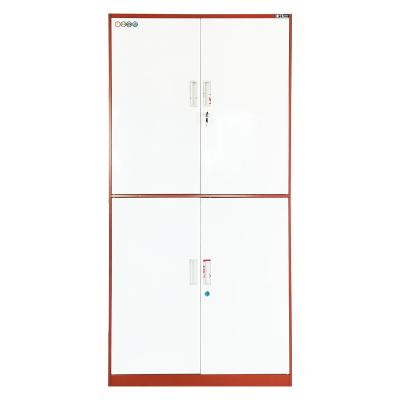 China Modern New Arrivals Metal Storage Cabinets Four-Door Steel Fabric Wardrobe for sale