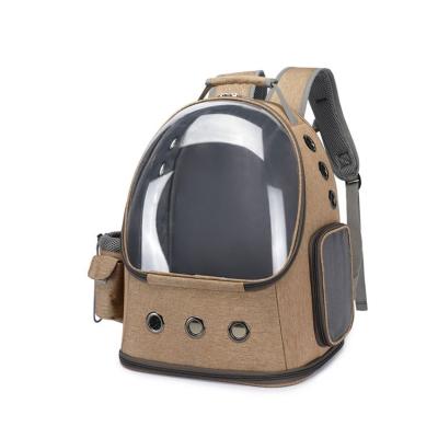 China Breathable Travel Carry Pet Transparent Cat And Portable Dog Space Backpack for sale