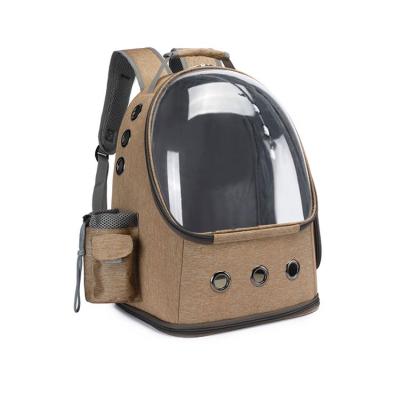 China Breathable Pet Travel Carrying Transparent Cat And Dog Pet Space Backpack for sale