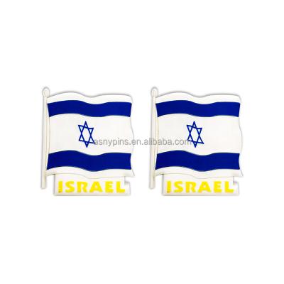 China Gift Shop Customized Souvenir Fridge Magnet Israel Flag PVC 3D Soft Rubber Fridge Magnet for sale