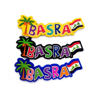 China Promotional Travel Souvenir Custom Gift Shop Iraq Gift Basra Soft PVC 3D Fridge Magnet for sale