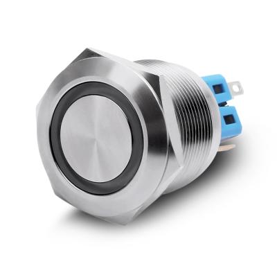 China Stainless Steel Push Button Switch 25mm IP65 Button Switch Price 24v Power Supply On/Off Switching for sale