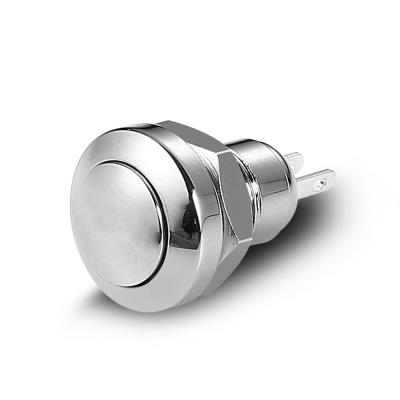 China 8mm NO Anti Vandal Metal Switch--1NO Stainless/Brass Nickel Plated Momentary Ball Head Light for sale