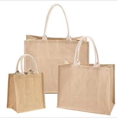 China Durable hot sale burlap shopping bag tote bag eco-friendly burlap eco-friendly use for diy burlap tote bags for sale