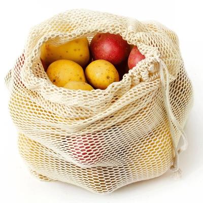 China Reusable Mesh Bags Produce Vegetables and Fruit Vegetable Bag Cotton for sale