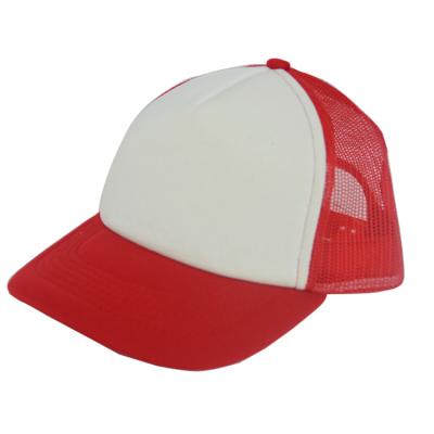 China Polyester JOINT Buckle 5 Panel Dome Baseball Hats Adjustable Plastic Mesh Cap Trucker for sale