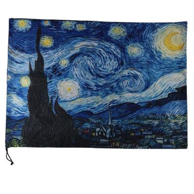 China Art Decor 2021 Nylon Personal Use 420 Polyester Laundry Bag Strong Laundry Storage Bag With Drawstring With Sublimation Printing for sale