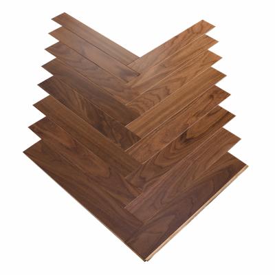 China Modern Solid American Walnut Herringbone Parquet Flooring-450x90x18mm for sale