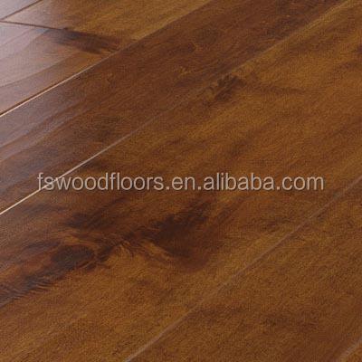 China Modern Espresso Hand Scuffed Maple Hardwood Flooring - 5