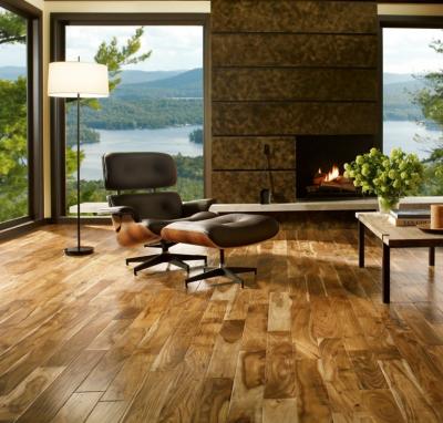 China Modern first grade Acacia Walnut Golden Hardwood flooring-5