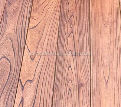 China Modern embossed PU finished elm solid wood floors for sale