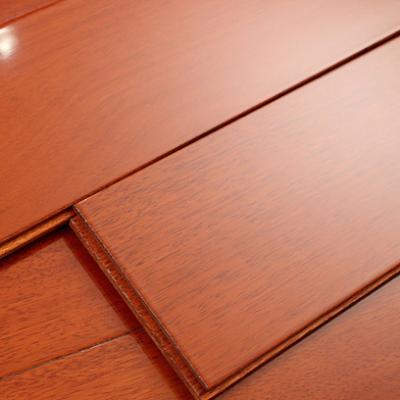 China Traditional hand scuffed Asian mahogany solid wood flooring for sale