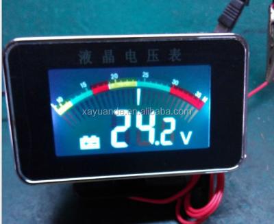 China ABS Digital LCD 12V colorfull volt meter for motorcycle for sale