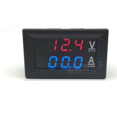 China Red+Blue 7segment LED Digital Dual Volt Meter Industrial Ammeter Measurement Volt Amp 100V 100A Panel Meter for sale