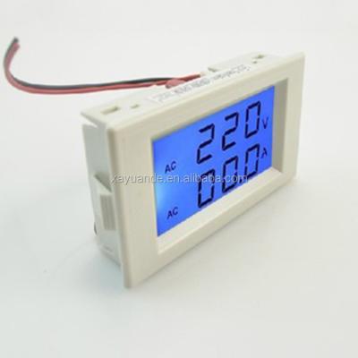 China Measuring Current Volt Same Time 4 Digital LCD Display AC Panel Meter AC200-450V For Dual Voltage And Amp for sale