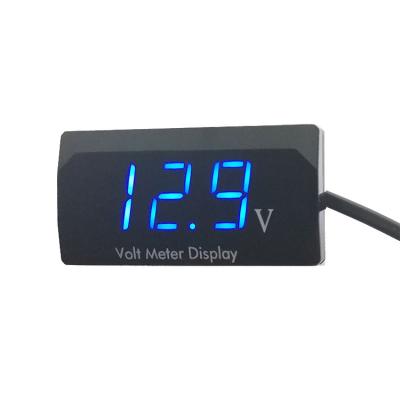 China Waterproof Motorcycle Voltmeter Gauge LED Light Digital Display Voltmeter Panel Voltage Meter 12V Voltmeter For HAOYUTONG30V Motorcycles for sale