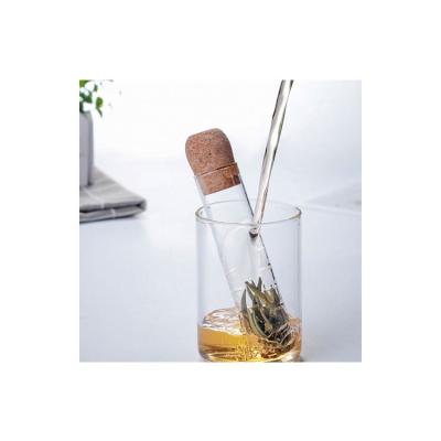 China Large Capacity Glass Tea Infuser Creative Hose Design Glass Tea Strainer For Herb Filter Tea Tools Accessories Pure Cup Fancy for sale