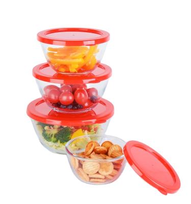 China High Sustainable Borosilicate Glass Bowl Salad Bowl Use A Glass Cooking Bowl for sale