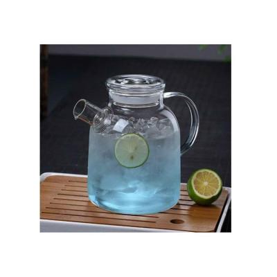 China Hot Sale Useful Promotional Gift Stocked Customized Borosilicate Glass Heat Resistant Teapot for sale