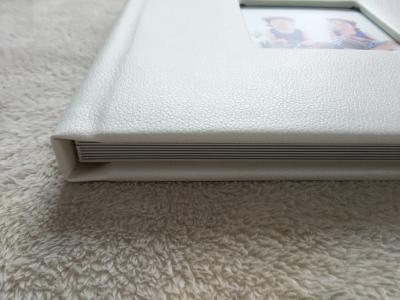 China White Engagement 12x12 Leather Photo Albums Unique With Square Window for sale