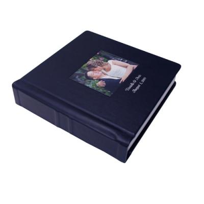 China Beautiful Black Leather / Gloss lamination Custom Flush Mount Album 8x6 Landscape Black for sale