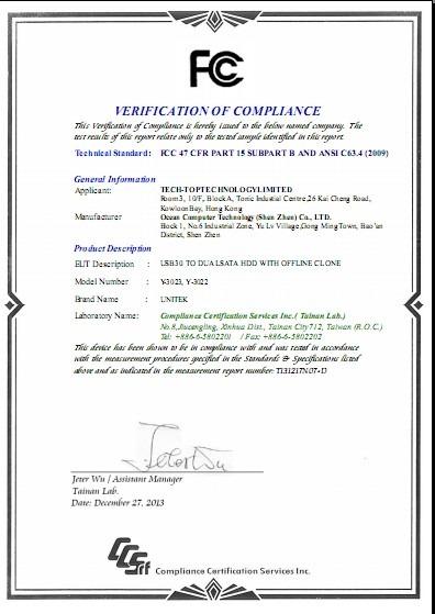 FCC - UNITEK INTERNATIONAL GROUP LIMITED