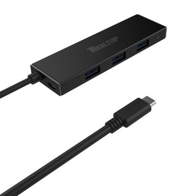 China Y-3196 Type C Ultra Slim 4 Port USB 3.0 Hub w/ Micro B Power Connector Y-3196 for sale