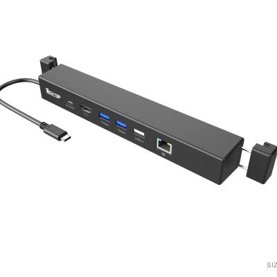 China Y-3192A USB3.2 10Gbps Type-c to USB3.2 10Gbps USB A HUB*2 + USB2.0 USB A HUB*1 + RJ45 Y-3192A for sale