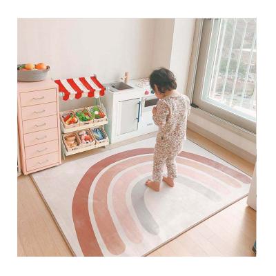 China Washable Baby Play Mat Room Decor Kid Crawling Line Up Toys for Kids Blanket Cotton Game Playmat Photography Props Newborn Props for sale