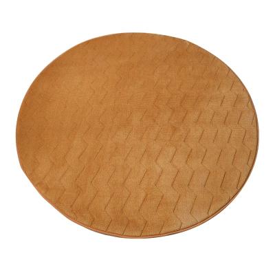 China Solid Washable Rug Coral Round Bedroom Fleece Floor Mat Rug Bedroom Blanket for sale