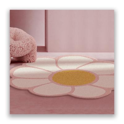 China Nordic Round Decorative Kids Washable Round Bedroom Rug Mat Bedside Room Floor Decorative Rug for sale