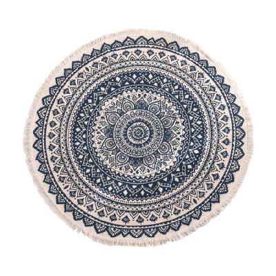 China Color Washable Retro Simple Nordic Ethnic Canvas Tapestry Handmade Cotton Style Rug Bedroom Bed Rug Bedroom Rug for sale