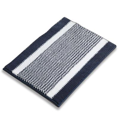 China Wholesale Washable Chenille Bath Mat Non-slip Mat Bathroom Mat Absorbent Chenille Bath Mat for sale