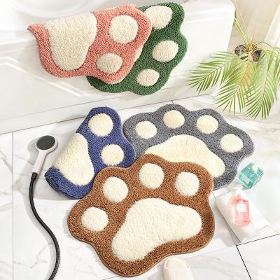 China Household Washable Non-Slip Toilet Mat Bathroom Floor Mat Cartoon Absorbent Bath Mat for sale