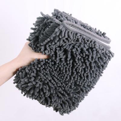 China Cheap Washable Chenille Bath Mats Soft And Shaggy Rug Chenille Anti-Slip Water Absorbent Bath Floor Mats for sale