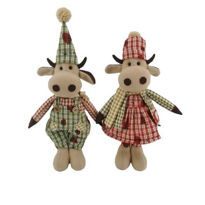 China Hot Sales FestiveGifts New Arrival Easter Decoration Supplies Polyester Spring And Summer Soft Toys Tall Dolls 34cm Bull And Cow for sale