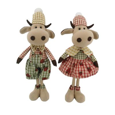 China Hot Sales FestiveGifts New Arrival Easter Decoration Supplies Polyester Spring And Summer Soft Toys Tall Dolls 43cm Bull And Cow for sale