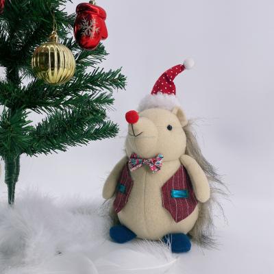 China 2022 POLYESTER NEWCOMER CHRISTMAS DECORATION HEDGEHOG ANIMAL DECORATION for sale