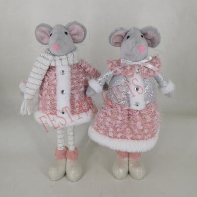 China MOUSE CHRISTMAS MOUSE DECORATION 13*13*35 CM for sale