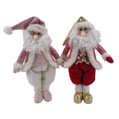 China POLYESTER NEWCOMER CHRISTMAS SANTA DECORATION 2022 HOLDING SANTA TRADITIONAL SANTA DECO for sale