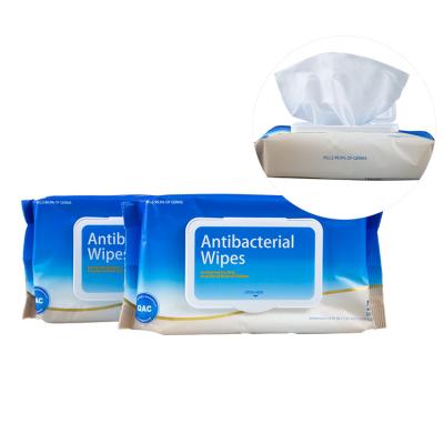 China Household Antiseptic Cloth Travel Wet Cleaning Pack 50pcs OEM Best Prices for sale