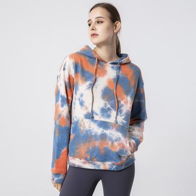 China High Quality Anti-pilling Women's Hoodies And Sweatshirts 2021 Autumn Clothing New With Pocket Tie Dye Casual Hoodie For Women for sale