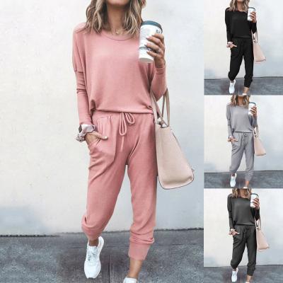 China Autumn and winter women's anti-pilling clothes hot-selling loose solid color long sheath casual suit for sale