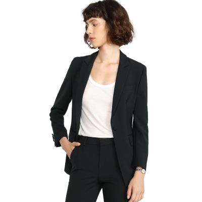 China Women's Slim Fit Graceful Slim Suit Blazer Female Elegant Mid Length Pant Suit Anti-Shrink for sale