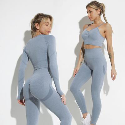 China Seamless Yoga Clothing Set Sports Suits Women Activewear Sports Outfits Fitness Set Sports Wear Gym Activewear Seamless Clothes For Women for sale