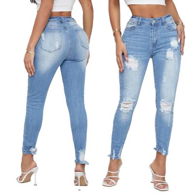 China QUICK DRY Butt Lifter Jeans Pants Ripped Skinny Women Shape Skinny Jeans for sale