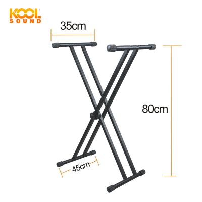 China Fashion Style Kool Sound Double X Style Foldable Keyboard Stand Black for sale